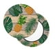 thumbnail image 2 of Balery Pineapples Palm Leaves Fundas de asiento para taburete de bar redondo de tela de terciopelo ajustables que protegen de arañazos y manchas para sillas de 14 a 17 pulgadas.-13 inch, 2 of 7