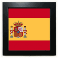 thumbnail image 1 of La bandera nacional de España Europa país Mesa de pared con marco cuadrado negro, 1 of 4