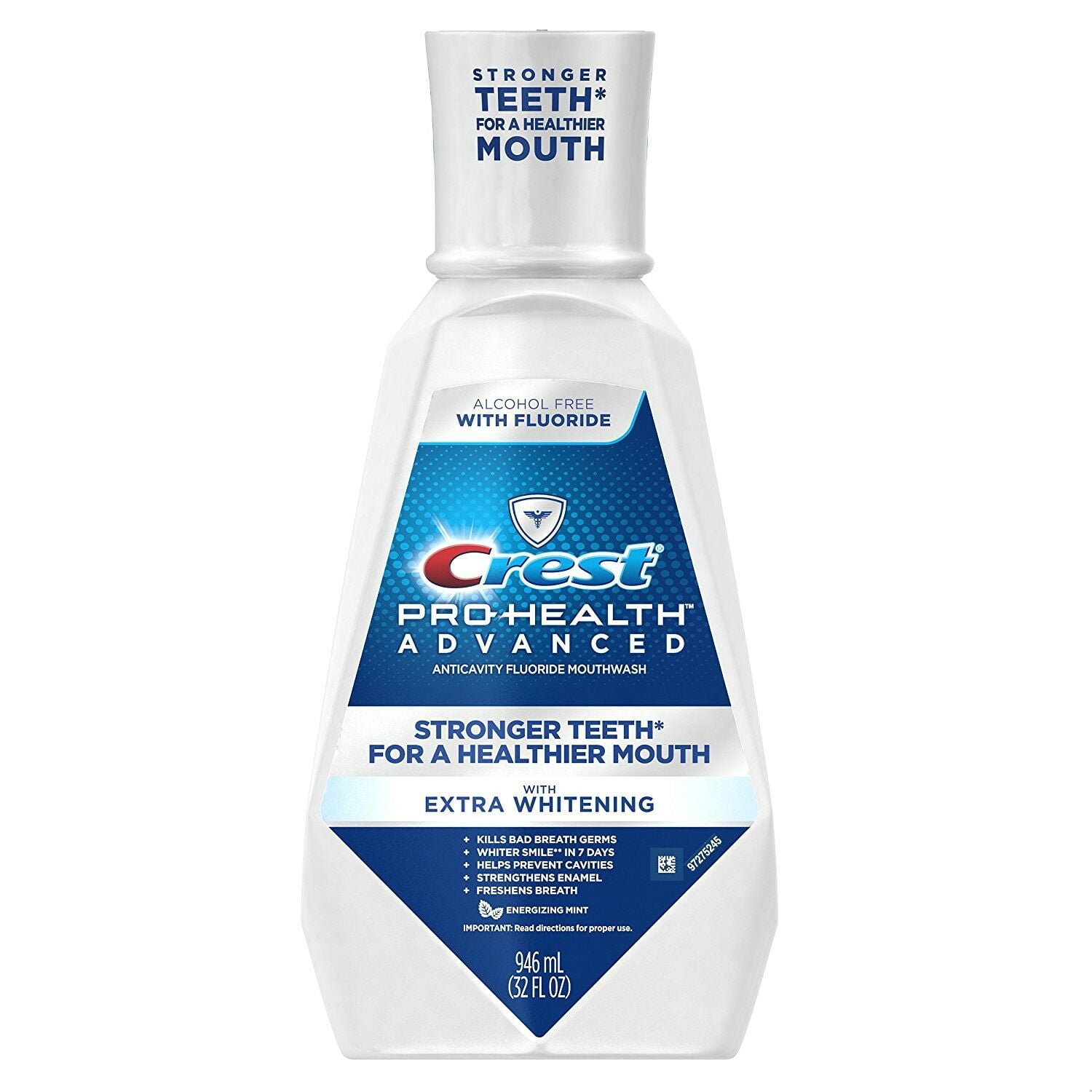 Crest Pro Health Advance Mouthwash w/ Extra Whitening Alcohol Free, 32oz