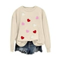thumbnail image 6 of Ltctricy Womens Valentine's Day Sweatshirts Cute Heart Print Long Sleeve Pullover Tops for Gifts Comfy Fashion Shirts, 6 of 7