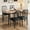 Rustic Brown, variant on Towallmark Dining Table Set for 4, Kitchen Table and Chairs for 4 with with Chamfer Design, 5 Piece Dining Room Table Set with Cushion Seats for Small, Home Kitchen, Apartment-Rustic Brown