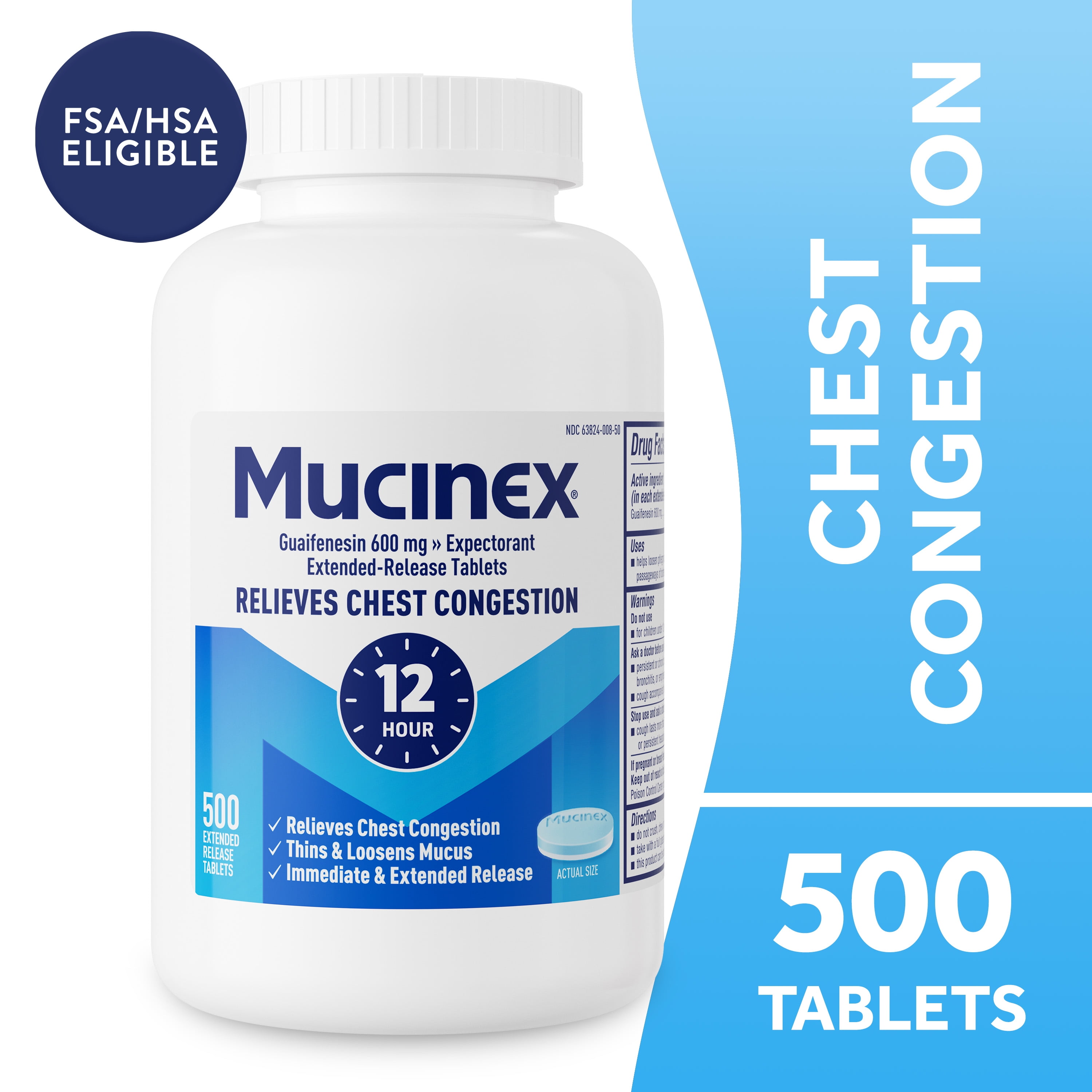 Mucinex Maximum Strength Extended Release Bi Layer Tablets, 28 ct