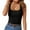 Black, variant on Cami U Neck Tank Top for Women Slim Fitted Knit Camisole Summer Casual Sleeveless Women's New Arrival Shirts