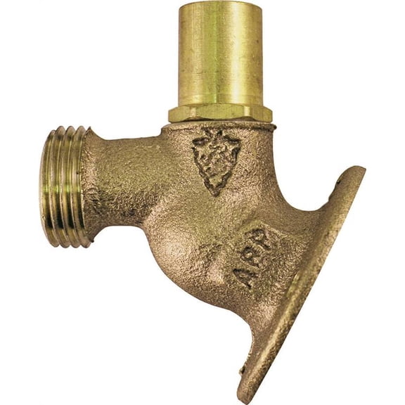Arrowhead Brass 255LSLF Keyless Lockshield, Lead-Free Sillcock Valve, 1/2 x 3/4 in FIP x Male Hose