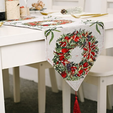 

Yubatuo Christmas Table Runner Snowflake/Elk/Christmas Tree/Snowman 13 x 72 Inch Merry Christmas Reindeer Long Runners Winter Snowflake Holiday Farmhouse Home Kitchen Table Decor