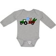 thumbnail image 3 of Inktastic Plaid Christmas Tractor With Cute Reindeer Boys or Girls Long Sleeve Baby Bodysuit, 3 of 5