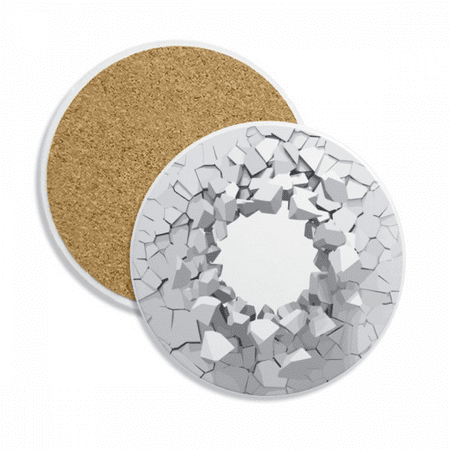 

Broken Wall Impact Decoration Coaster Cup Mug Tabletop Protection Absorbent Stone