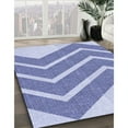 thumbnail image 3 of Ahgly Company Machine Washable Indoor Rectangle Transitional Heavenly Blue Area Rugs, 7' x 9', 3 of 7