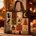 thumbnail image 2 of Fashion Halloween-ThemedQuilted Tote Bag, Large Capacity Lightweight Shoulder Handbag for Commute Travel Outdoor Daily Use, 2 of 3