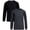 Black/Charcoal, variant on Quad Seven Boy's Thermal Top - 2 Pack Waffle Knit Crewneck Pullover Long Sleeve Shirts for Boys 8-18