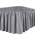 thumbnail image 1 of Bewildely de cama elástica fácil de limpiar y práctica con volantes de cama ajustada con volantes Premium Juegos de cama Gris 120*200+40cm, 1 of 6