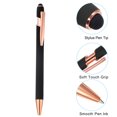 thumbnail image 4 of Uxcell Ballpoint Pen with Stylus Tip Metal Pen Black Ink 1.0mm Medium Point Stylus Pen Style 2, Black 6 Pack, 4 of 6
