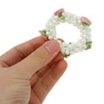 thumbnail image 4 of NOMADIC NOOK Cute Rose Pearl Hair Elastic Band 3 Pcs Beige Pink, 4 of 5