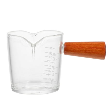

1pc Glass Cup Transparent Milk Cup Home Party Coffee Pitcher Cup with Scale