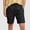Black, variant on QingYiHua Mens Casual Shorts Drawstring Elastic Waist Summer Beach Short with Pockets 7 Inch Inseam Shorts Imitation Cotton and Linen Shorts Clearance Black