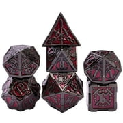 Cusdie 7-Die Metal DND Dice Set, Sword Pattern Metal Polyhedral D&D Dice Set for DND Dungeons and Dragons TTRPG Role Playing Games