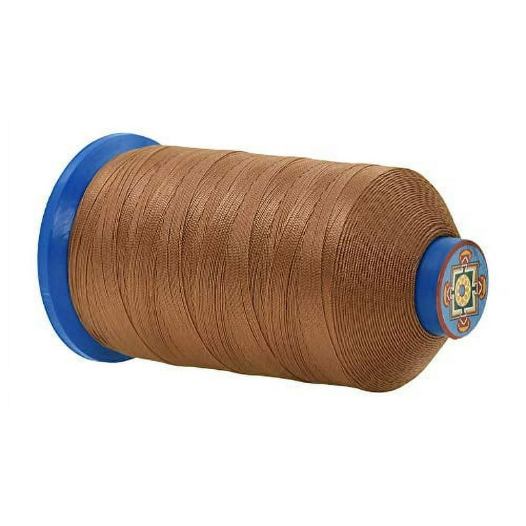 Mandala Crafts Bonded Nylon Thread for Sewing Leather, Upholstery, Jeans  and Weaving Hair; Heavy-Duty (T135#138 420D/3, Beige) 