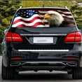 thumbnail image 4 of GENEMA American Flag Eagle Rear Window Graphic Perf Decal Print Sticker Truck SUV (Blowing in Wind) Be a Patriot, 4 of 10