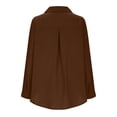 thumbnail image 6 of ZyeKqe ZyeKqe Women Cotton Linen Long Sleeve Shirts Button down Oversized Dressy Shirts V Neck Business Office Work Tops Blouses, 6 of 9