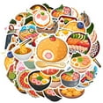 thumbnail image 2 of 35pcs-50pcs Japanese Food Stickers Cute Sushi Stickers Ramen Stickers for Laptops Guitars Fridge, 2 of 9