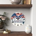 thumbnail image 3 of 12 Inch Patriotic Wall Clock, USA 250th Anniversary Wooden Round Wall Clocks with Silent Non-Ticking Quartz Movement, Battery Operated, Art Decor Hanging Clock for Kitchen, Bedroom, Living Room, 3 of 9