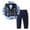 Blue, variant on Nrmvnmi Baby Boys Gentleman Bow Tie Formal Outfit Suits Tuxedo Vest Wedding Party Suit Collar Long Sleeved Shirt And Bow Tie And Plaid Vest And Solid Color Pants Four Piece Set