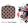 thumbnail image 6 of FORMRS Travel Makeup Bag Large Capacity Train Case Cosmetic Organizer with Adjustable Dividers, Checkered Stars Pattern, 6 of 8