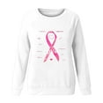 Jinhomg Breast Cancer Tops for Women long Sleeve Pink Ribbon Graphic