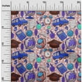 thumbnail image 2 of oneOone Cotton Poplin Rose Brown Fabric Kids Craft Projects Decor Fabric Printed By The Yard 56 Inch Wide, 2 of 4