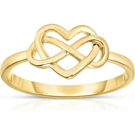Floreo 10k Yellow Gold Infinity Heart Women's Ring