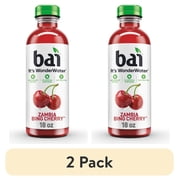 (2 pack) Bai Zambia Bing Cherry Antioxidant Infused Water Beverage, 18 fl oz, Bottle
