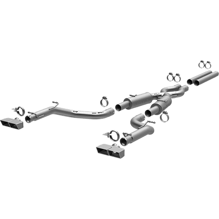 MagnaFlow 08-13 Dodge Challenger SRT-8 Hemi Dual Split Rear Exit Stainless Cat Back Perf Exhaust