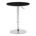 thumbnail image 3 of CorLiving Maya Round Adjustable Height Indoor Bar Table with Swivel and Metal Pedestal Base, Chrome/Black, 3 of 7
