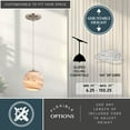thumbnail image 4 of Milano LED Compatible Satin Nickel Transitional Mini Pendant Ceiling Light Multi Color Art Glass, 4 of 11