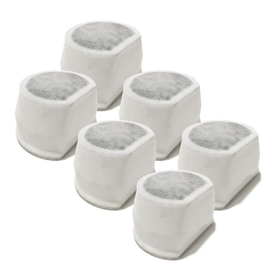 Charcoal Water Filter Replacement for Drinkwell Pet Fountain Avalon & Pagoda By NISPIRA - 6 Filters