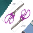 thumbnail image 3 of JubileeYarn Professional Grade Pinking Shears - 9.5" Serrated Stainless Steel - Purple - 30 Unit Bulk Pack, 3 of 7
