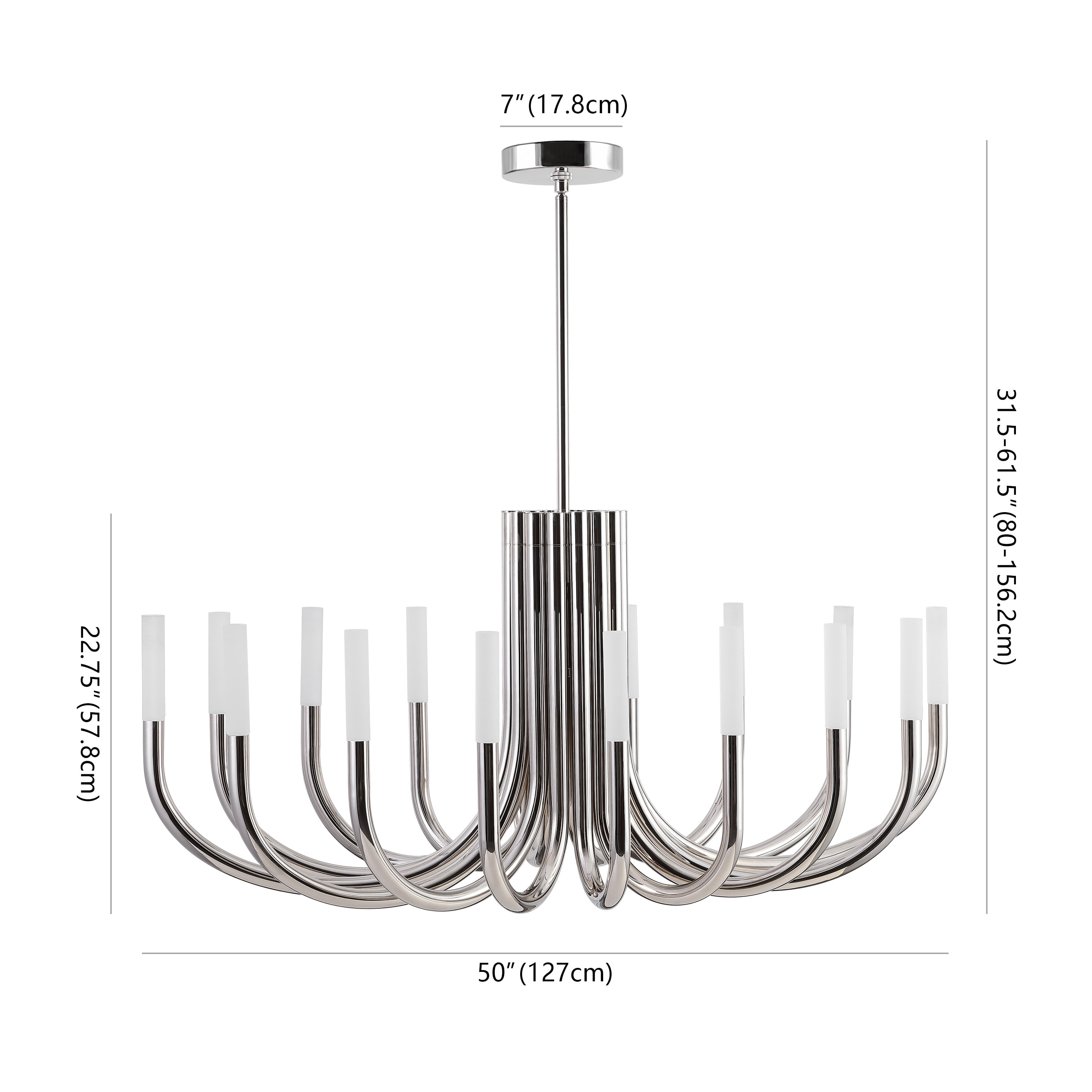 Safavieh Couture Evonne 12-Light Metal Chandelier, Silver