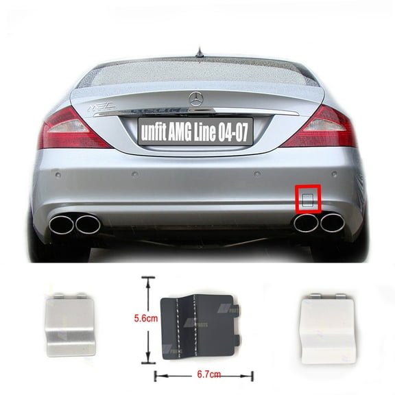 Trimla Rear Tow Cover for 04-07 Mercedes Benz CLS W219 Coupe C219 AMG Line Fit 280 300 320 350 500 550 CLS55 CLS63 2004 2005 2006 2007 bumper Towing Hook Eye Cap A2198800005