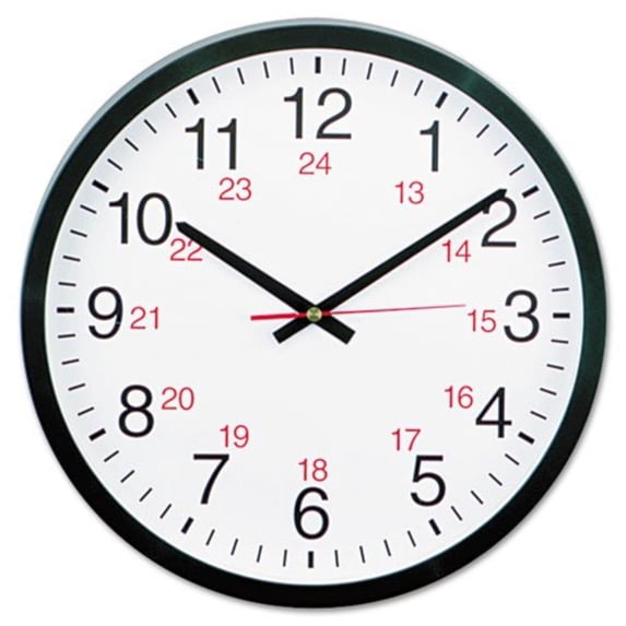 UNV10441 - 24-Hour Round Wall Clock, Time_Format - Standard By Universal