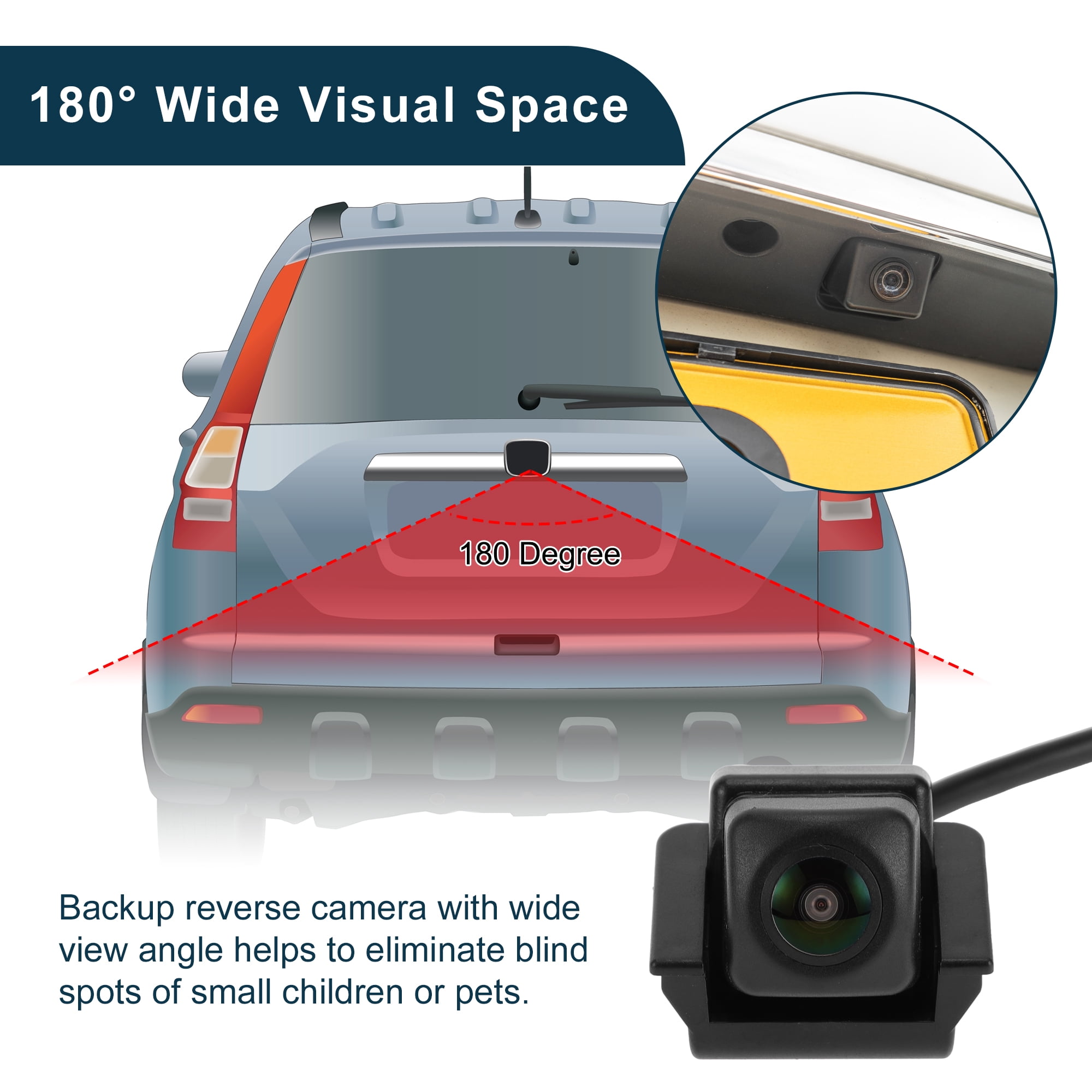 Unique Bargains Rear Camera for Honda CRV 2017-2020 License Plate Park Assist
