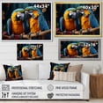 thumbnail image 4 of Designart "Vivid Conversations Among Parrots I" Parrot Floater Framed Canvas Wall Art, 4 of 5