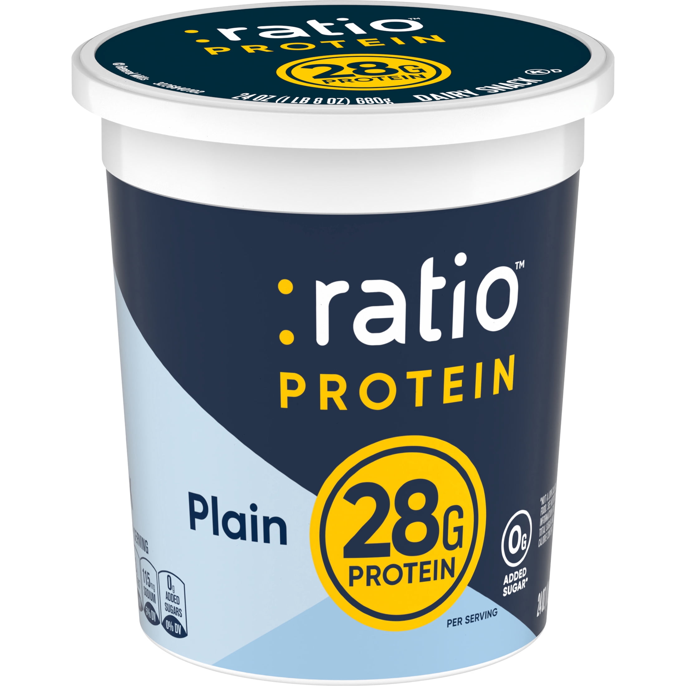 :ratio Protein Yogurt, Plain, 28g Protein, 24 oz
