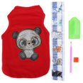thumbnail image 1 of Dog Clothes DIY Rhinestone Painting Soft Breathable Washable Fashion Summer Cute Pet Tshirt for Dogs(Red S), 1 of 1