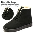 thumbnail image 5 of Knivor Winter Ankle Boots for Women Faux Suede Lace Up Faux Fur Lined Warm Non Slip Lightweight Short Snow Boots for Cold Weather Indoor Outdoor Daily Wear, 5 of 9