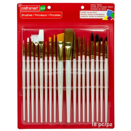 UPC: 0886946741883 | Variety Taklon Brush Super Value Pack by Craft Smart®