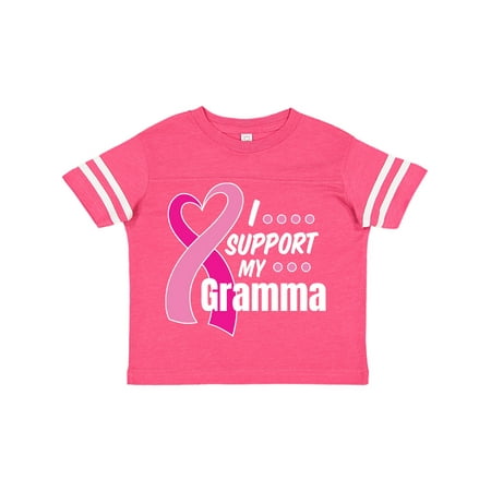 

Inktastic Breast Cancer Awareness I Support My Gramma with Pink Ribbon Gift Toddler Boy or Toddler Girl T-Shirt