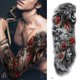 thumbnail image 1 of Etiqueta Engomada Del Tatuaje Del Brazo 3D impermeable tatuaje flor cráneo arte pegatinas Kit abstracto para niñas niños amante Sywqhk Libre de BPA, 1 of 3