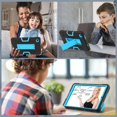 thumbnail image 4 of SaniMore Hybird Case for Lenovo Tab M8 4th Gen 2023, Rugged Heavy Duty Protective Case Hidden Kickstand Dual Angle Stand Shockproof Anti-drop for Lenovo Tab M8 4th Gen, Black+Blue, 4 of 10