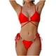 thumbnail image 2 of Traje de baño para mujer, bikini de tirantes sin espalda de color liso para mujer, trajes de baño para mujer, conjuntos de bikini para mujer, trajes de baño de bikini para mujer, 2 of 3