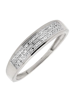 9ct white gold on sale mens wedding ring